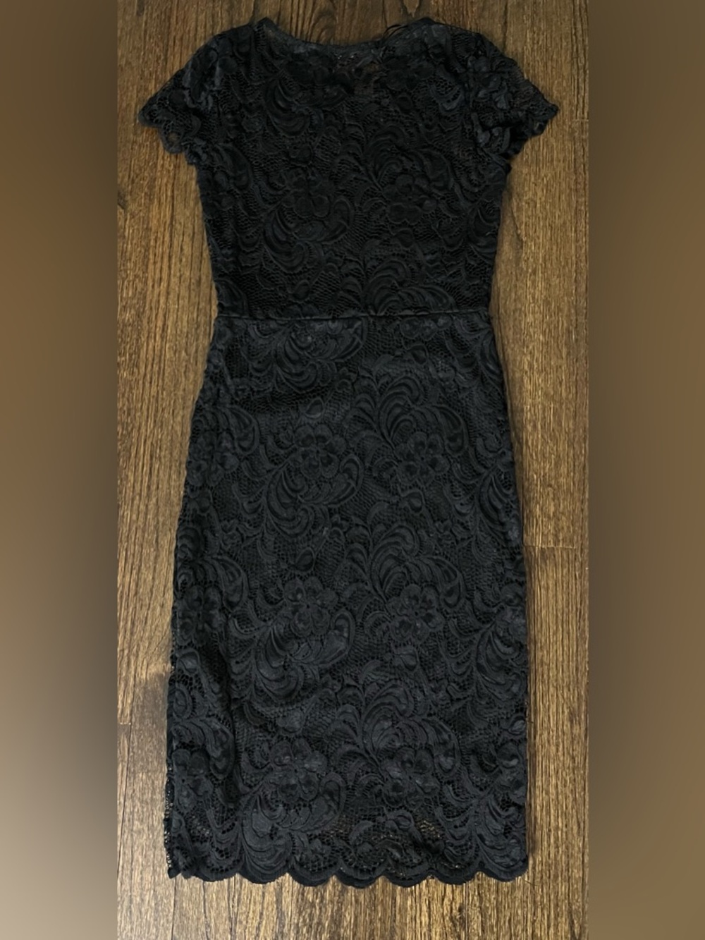 Ambiance Black Lace Midi Dress